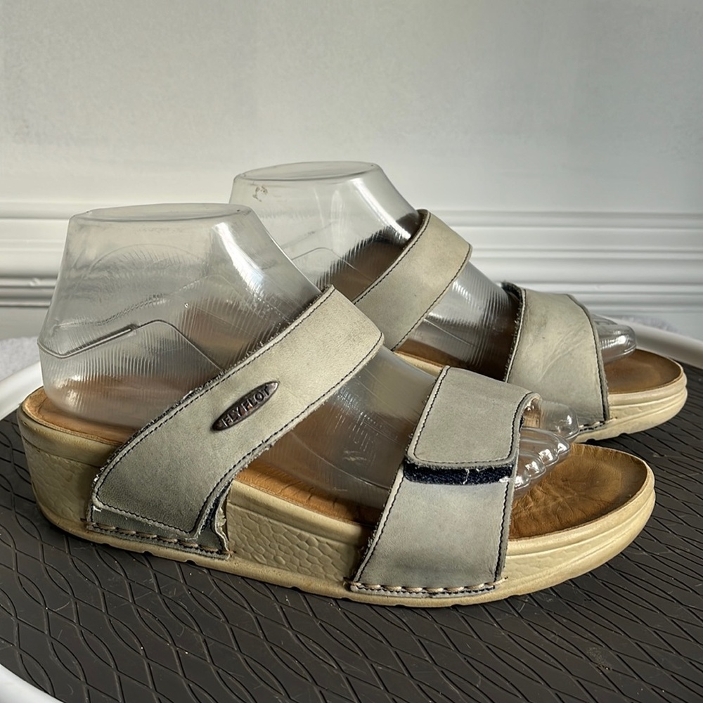 Fly flot Velcro Vera Pelle Anatomic Cushion Flip Flop Size 39